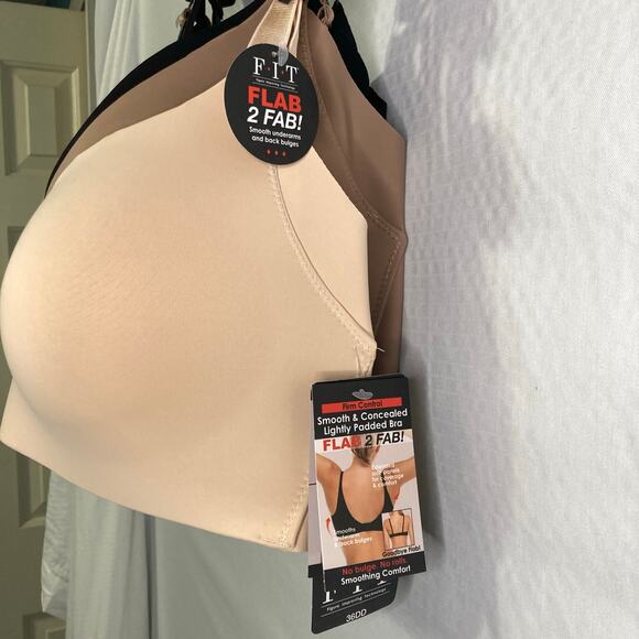 F.I.T. Smoothing Padded Bra 36DD • Firm Control • Lightly Lined • NWT - Picture 2 of 5